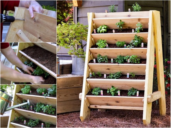 Vertical pallet gardens