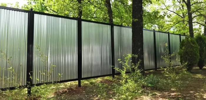 Fence privacy metal wood corrugated fences designs diy custom post cheap decorations saved