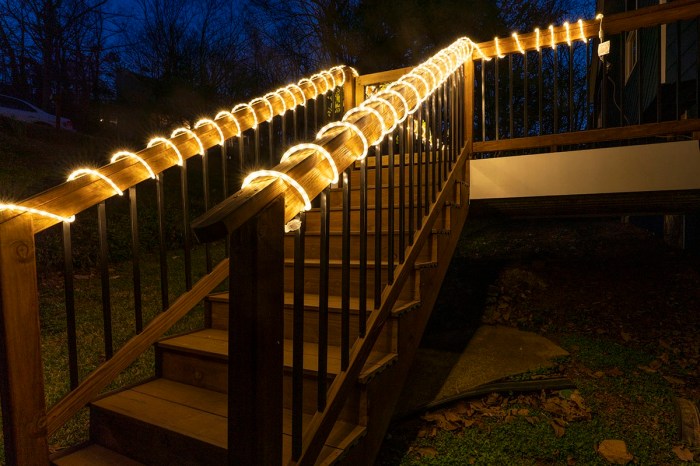 Lighting rope lights garden outdoor led solar driveway sidewalk excellent landscape walkway landscaping brookstone saved