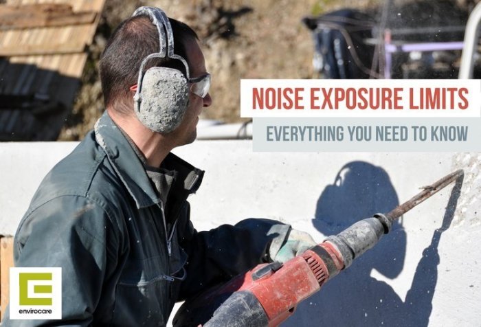 Noise exposure limits regulations