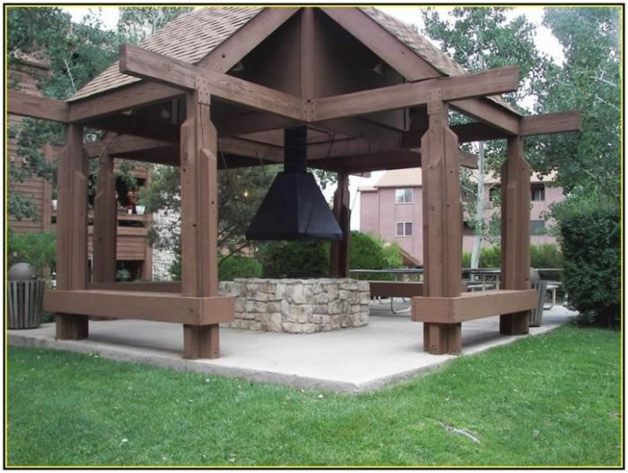 Gazebo daybed pergola pit taman minimalis kayu pebbles gazebos huts